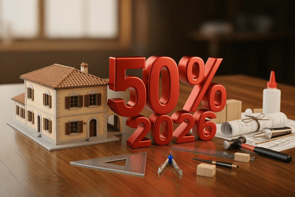 Bonus Casa 2026: Ristrutturazione con Detrazione al&nbsp;50%